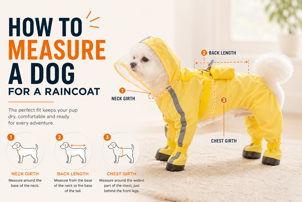 How To Measure A Dog For A Raincoat