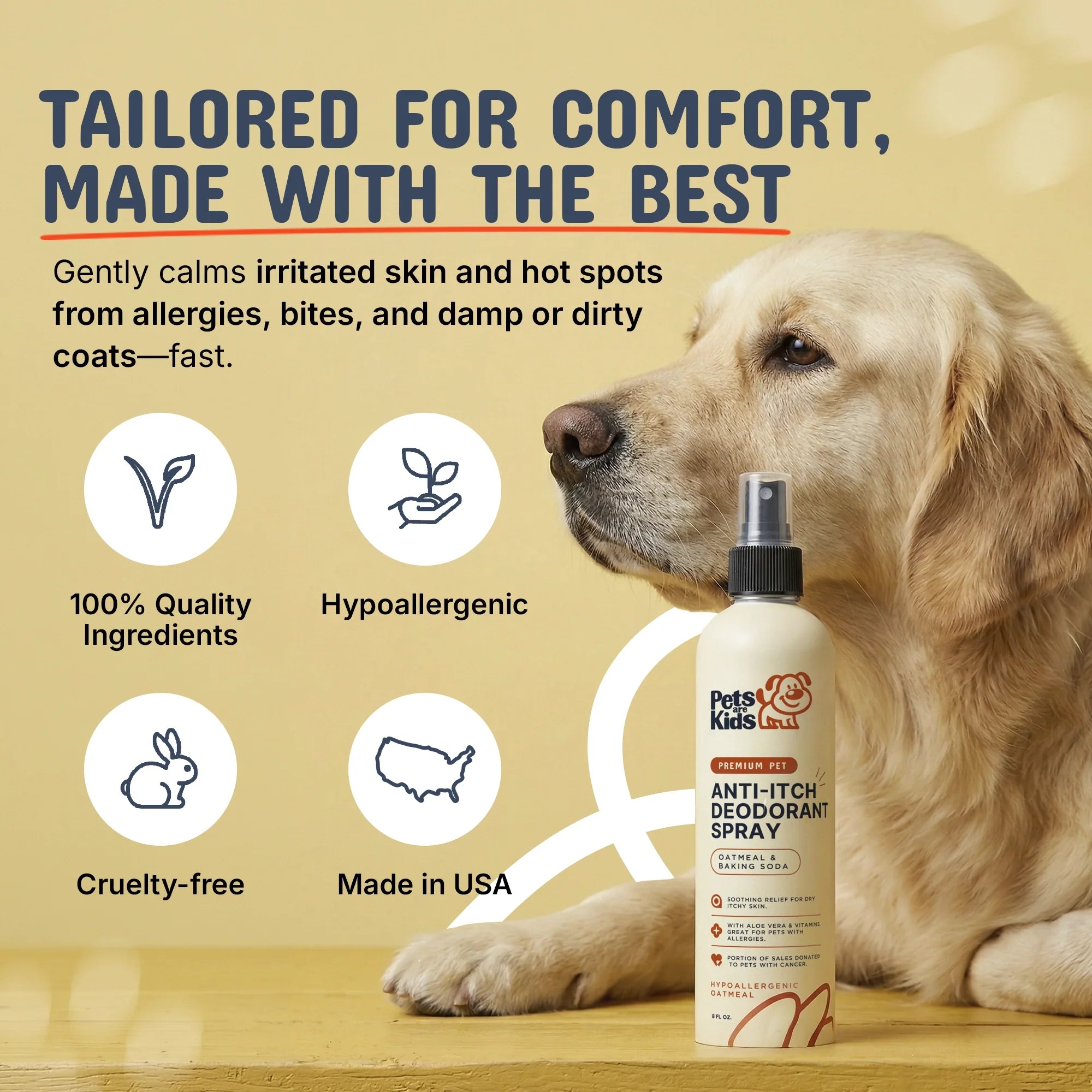 Premium Pet Anti-Itch Deodorant Spray