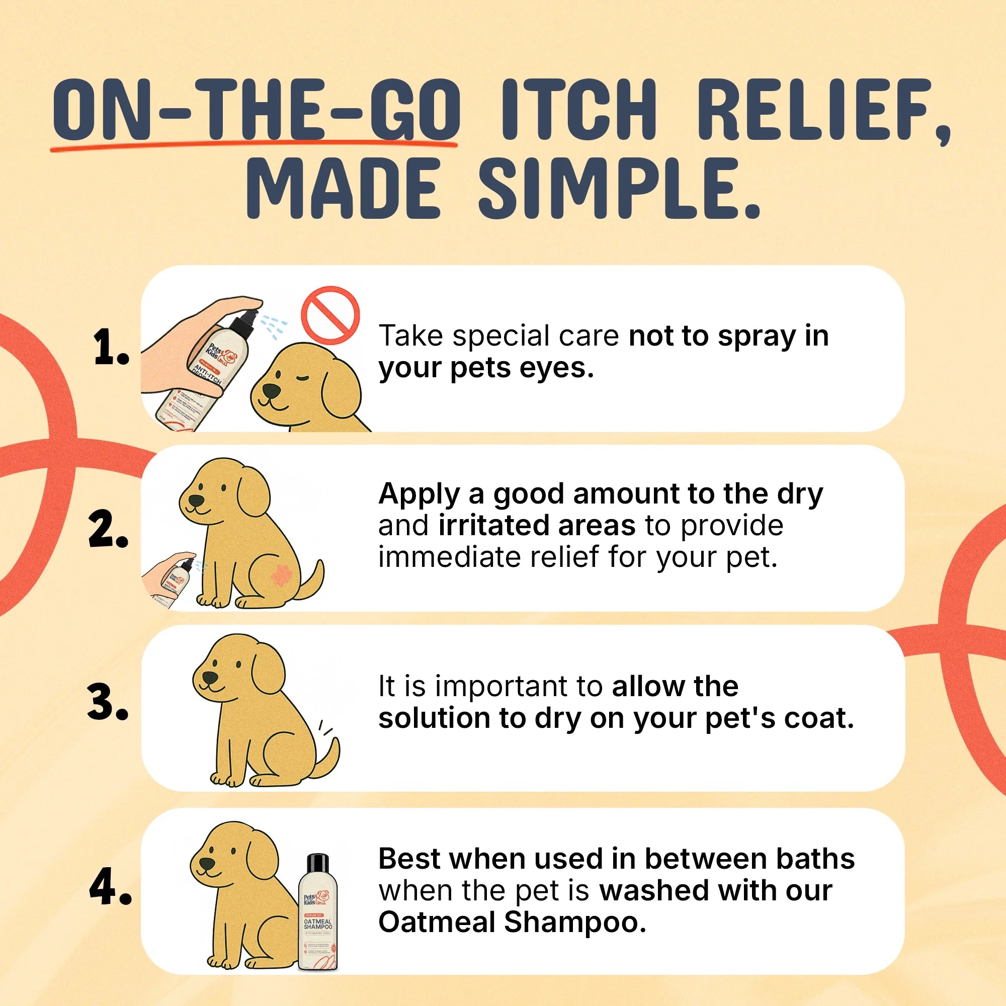 Premium Pet Anti-Itch Deodorant Spray